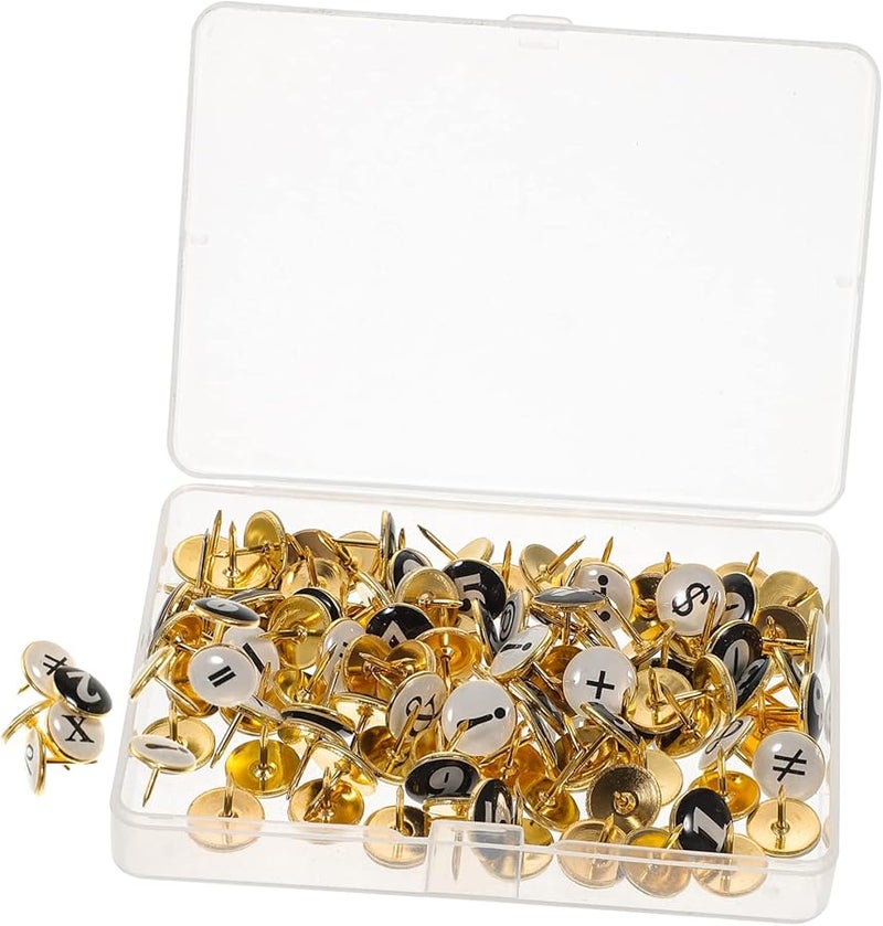 104 Pcs Decorative Number Push Pins Set For Bulletin Board Office Home Use Safe Material - Image 1